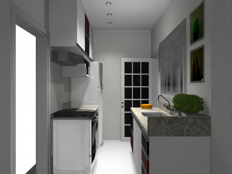 Cozinha Planejada Apartamento Alto da Boa Vista - Cozinha Planejada de Apartamento