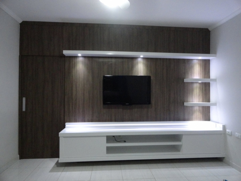 Home Theater Planejado com Espelho Parque São Bento - Home Theater Planejado