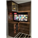 home theater planejado com bar valor Bariri