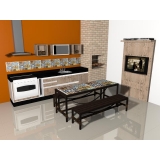 home theater planejado de canto Fazenda Bonanza